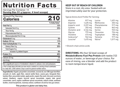 MetabolicBiome™ Fuel - Pea Protein Vanilla