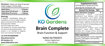 Brain Complete - Brain Function & Support